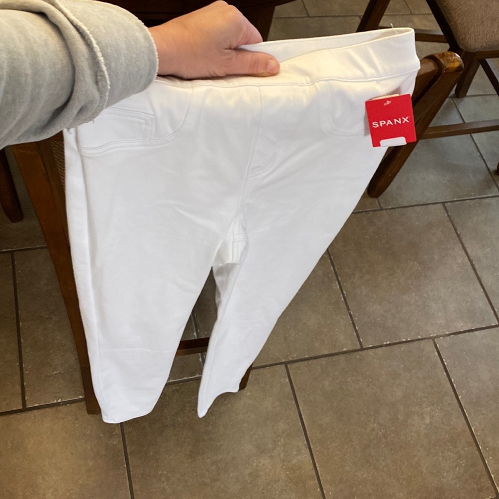 SPANX Jean-ish Ankle Leggings In White